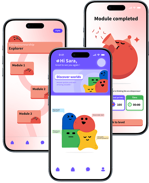 SkillED app phone mockups
